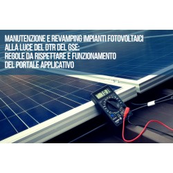 CORSO MANUTENZIONE E REVAMPING IMPIANTI FOTOVOLTAICI