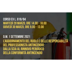 DM 1° SETTEMBRE 2021 L’AGGIORNAMENTO DEL RUOLO E DELLE RESPONSABILITÀ DEL PROFESSIONISTA ANTINCENDIO